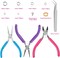 Jewelry Repair Kit with 1520 Silver Jump Rings and 3Pcs Pliers for Earrings, Necklaces, Rings, Bracelets